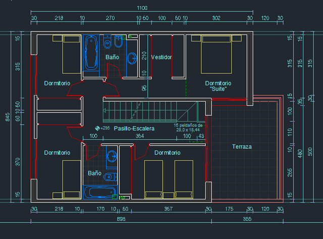 G+1 house design on 100m2