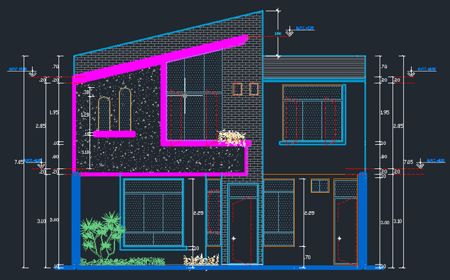 120m2 G+1 house Ar DWG Design